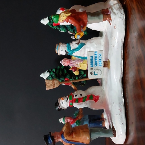 Déco Noël Village Lemax Figurines Sharp-Dressed Snowman - Lot De 2 Déco Noël Village Lemax Figurines Sharp-Dressed Snowman - Lot De 2